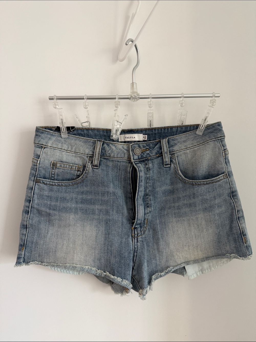 Talula Faded Blue Denim Cutoff Shorts